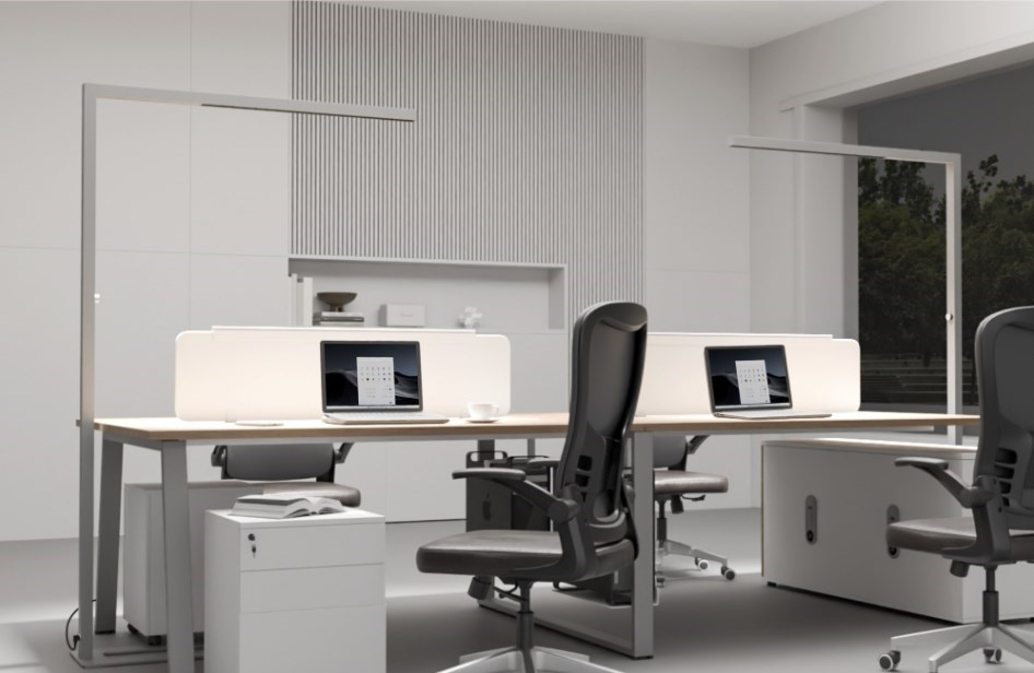 realLED Officeflow im Büro-Setup